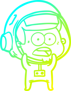 Bir insan tarafından çizilen soğuk gradyan çizgi çizimi bir astronotu şaşırttı.