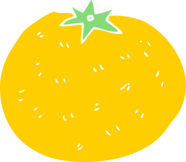 Bir insan tarafından çizilmiş turuncu düz renk çizimi