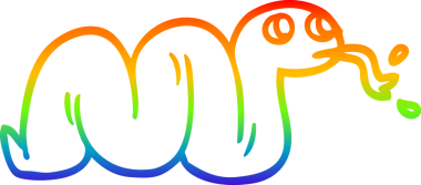 gökkuşağı gradyan çizgi çizimi bir insan tarafından çizilmiş bir çizgi yılan