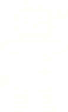 Bir insan tarafından çizilen robot tebeşiri.