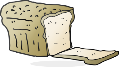 Bir insan tarafından çizilmiş karikatür ekmeği