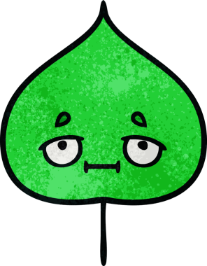 Bir insan tarafından çizilmiş dışavurumsal yaprağın grunge deseni.