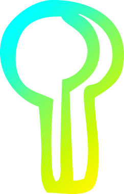 Bir insan tarafından çizilen çizgi film anahtar deliğinin soğuk gradyan çizimi