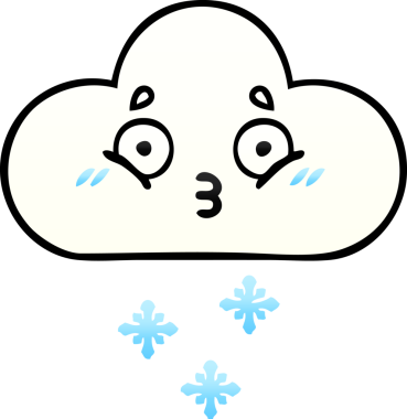 Bir insan tarafından çizilen kar bulutunun gölgeli çizimi