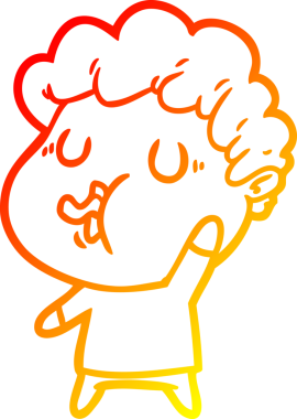 Bir insan tarafından çizilmiş, çizgi film karakteri.