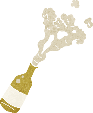 Bir insan tarafından çizilmiş su şişesi.