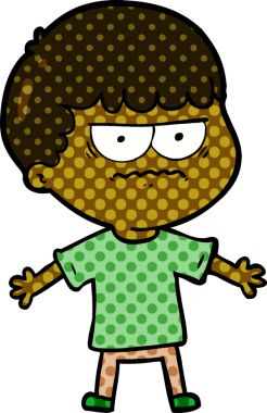 Bir insan tarafından çizilmiş kızgın bir adam.