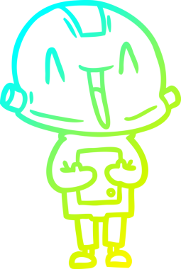 Bir insan tarafından çizilmiş soğuk gradyan robot çizimi