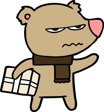 Kızgın ayı çizgi filmi bir insan tarafından çizilmiş.