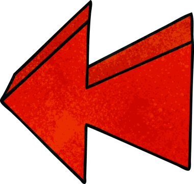 Bir insan tarafından çizilmiş tuhaf çizgi film oku.