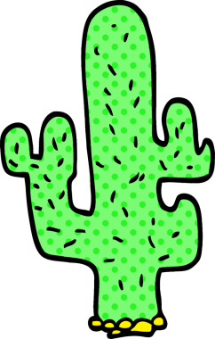 bir insan tarafından çizilmiş karalama kaktüsü.