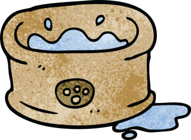 bir insan tarafından çizilmiş karalama evcil hayvan kasesi