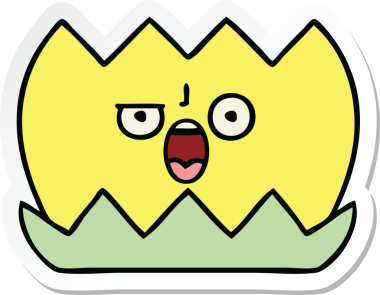 Bir insan tarafından çizilmiş şirin bir nilüfer çiçeğinin çıkartması.