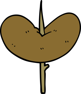 Bir insan tarafından çizilmiş sosis karalaması.