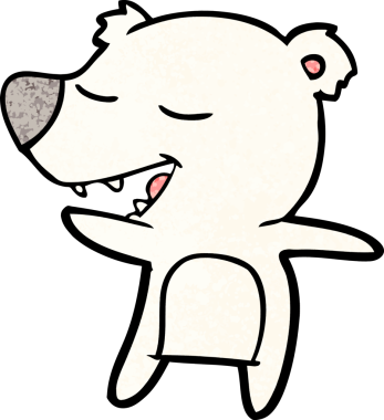 Bir insan tarafından çizilmiş kutup ayısı karikatürü