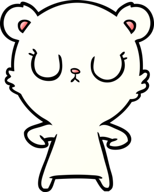 Bir insan tarafından çizilmiş kutup ayısı karikatürü