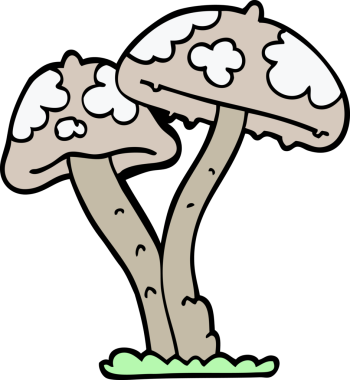 Bir insan tarafından çizilmiş karalama mantarı.