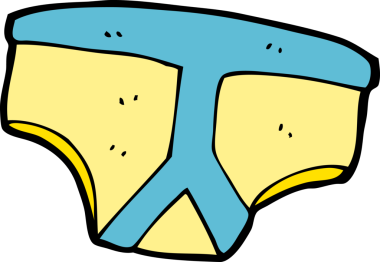 Bir insan tarafından çizilmiş iç çamaşırı.