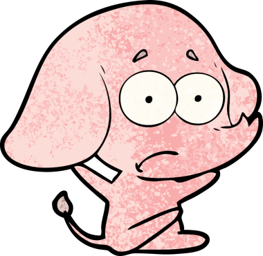 bir insan tarafından çizilmiş belirsiz bir fil.