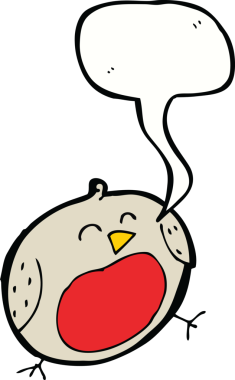 bir insan tarafından çizilmiş konuşma balonlu çizgi robin