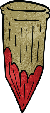 Bir insan tarafından çizilmiş karalama vampir kazığı.