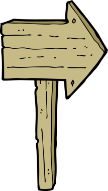 Bir insan tarafından çizilmiş çizgi tabela.