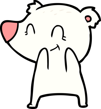 Bir insan tarafından çizilmiş kutup ayısı karikatürü