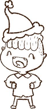 Bir insan tarafından çizilmiş Noel Adamı Kömürü