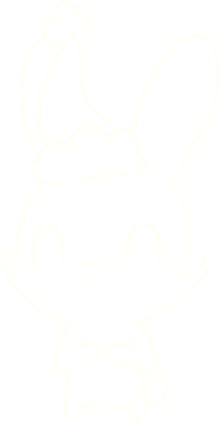 Bir insan tarafından çizilen Noel Tavşanı Tebeşiri