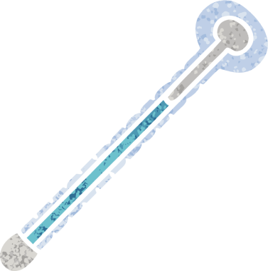 Bir insan tarafından çizilmiş retro illüstrasyon tarzı tuhaf karikatür termometresi