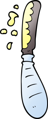 Bir insan tarafından çizilmiş karalama tereyağı bıçağı.