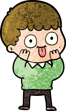 Bir insan tarafından çizilmiş çizgi film adamı.