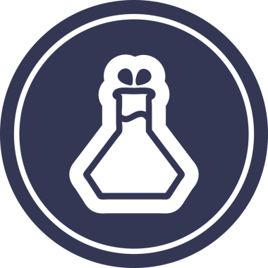 Bir insan tarafından çizilmiş dairesel bilim deneyleri simgesi