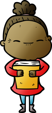 Bir insan tarafından çizilmiş barışçıl yaşlı bir kadın.