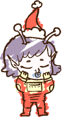 Bir insan tarafından çizilen Noel Uzaylı Tebeşiri