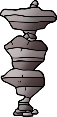 Bir insan tarafından çizilmiş karalama taşları.