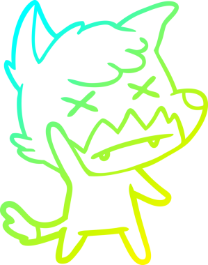 Bir insan tarafından çizilmiş ölü tilki çizgi filmi.