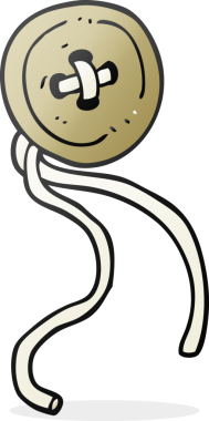 Bir insan tarafından çizilmiş serbest çizgi film düğmesi