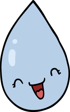 bir insan tarafından çizilmiş yağmur damlası.