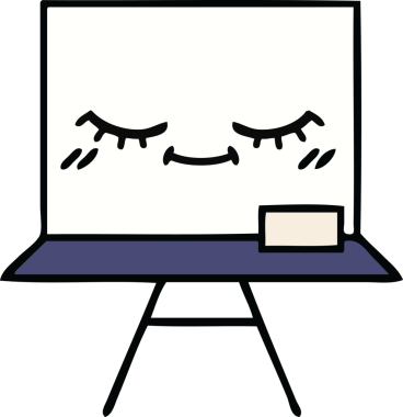 Bir insan tarafından çizilmiş beyaz bir karikatür.