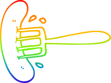 gökkuşağı gradyan çizgi çizimi bir insan tarafından çizilmiş bir sosisli.