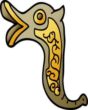 Bir insan tarafından çizilmiş karalama savaş borusu.