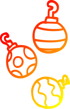 Bir insan tarafından çizilmiş bir çizgi filmin sıcak gradyan çizimleri