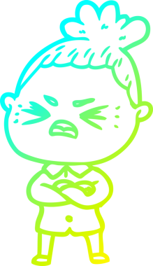 Bir insan tarafından çizilmiş kızgın bir karikatür çizimi.