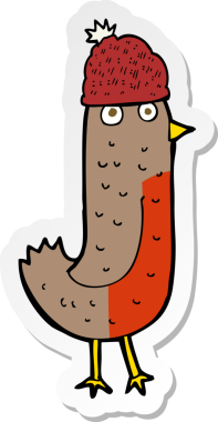 Bir insan tarafından çizilmiş bir şapkayla çizilmiş bir çizgi film etiketi.