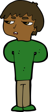 Bir insan tarafından çizilmiş anti sosyal çocuk çizgi filmi.