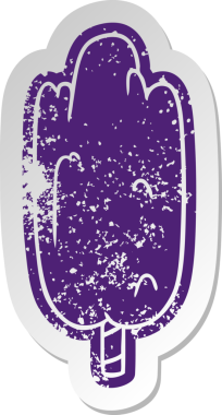 Üzüntülü eski çizgi film etiketi Bir insan tarafından çizilmiş tek yeşil ağaç