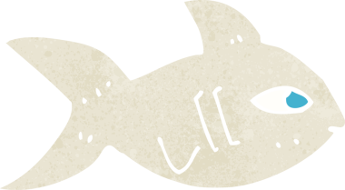 bir insan tarafından çizilmiş karikatür balığı