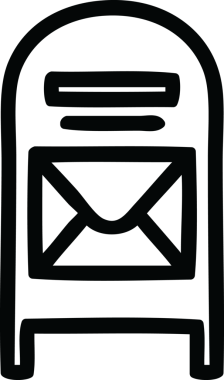 Bir insan tarafından çizilmiş posta kutusu simgesi