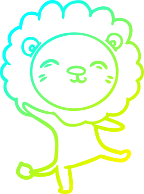 Bir insan tarafından çizilmiş karikatür aslanı çizimi.